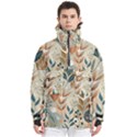 Leaves Pattern Flower Floral Flora Men s Pullover Zip Ski and Snowboard Waterproof Breathable Jacket View1