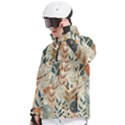 Leaves Pattern Flower Floral Flora Men s Pullover Zip Ski and Snowboard Waterproof Breathable Jacket View2