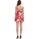 A Drawing Of A Red Flower On A White Background Body Wrap Sleeveless V-Neck Mini Dress View4