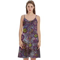 Abstract Molecular Space Art Women s Spaghetti Strap Pullover Cami Dress by ExtraAwesomeSauce