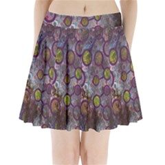 Abstract Molecular Space Art Pleated Mini Skirt by ExtraGoodSauce