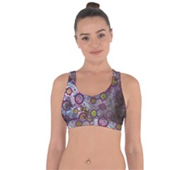 Abstract Molecular Space Art Cross String Back Sports Bra by ExtraAwesomeSauce