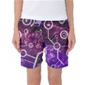 Cosmic Network Geometric Art Women s Basketball Shorts View1