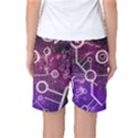 Cosmic Network Geometric Art Women s Basketball Shorts View2