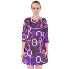 Cosmic Network Geometric Art Smock Dress by ExtraAwesomeSauce