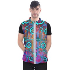 Abstract Tech Galaxy Design Men s Puffer Vest by ExtraAwesomeSauce