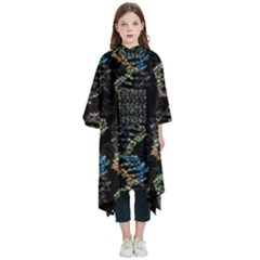 Multicolored Dna Strand Art Kids  Hooded Rain Ponchos by ExtraAwesomeSauce