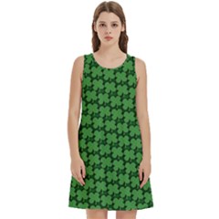 St  Patrick s Day Clovers Round Neck Sleeve Casual Dress With Pockets by ExtraAwesomeSauce