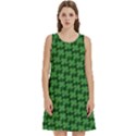 St. Patrick s Day Clovers Round Neck Sleeve Casual Dress With Pockets View1