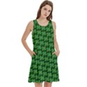 St. Patrick s Day Clovers Round Neck Sleeve Casual Dress With Pockets View2