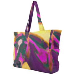 Vibrant Abstract Equine Art Simple Shoulder Bag by ExtraAwesomeSauce