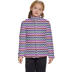 Chevron Pattern Kids  Puffer Bubble Jacket Coat by ytdream