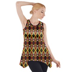 Colorful Geometric Pattern Design Side Drop Tank Tunic by ExtraAwesomeSauce