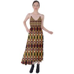 Colorful Geometric Pattern Design Tie Back Maxi Dress by ExtraGoodSauce