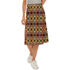 Colorful Geometric Pattern Design Midi Panel Skirt by ExtraAwesomeSauce