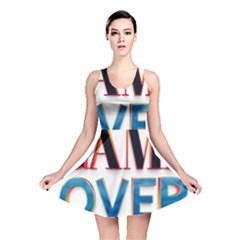 Game Over Text Design  Reversible Skater Dress by 7223056