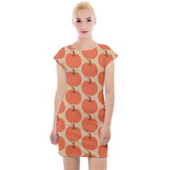 Cute Pumpkin Cap Sleeve Bodycon Dress by ConteMonfrey