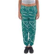 Tropical Green Monstera  Women s Jogger Sweatpants by ConteMonfrey