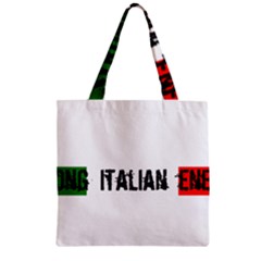 Strong Italian Energy Zipper Grocery Tote Bag by ConteMonfrey