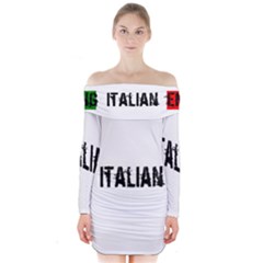 Strong Italian Energy Long Sleeve Off Shoulder Dress by ConteMonfrey