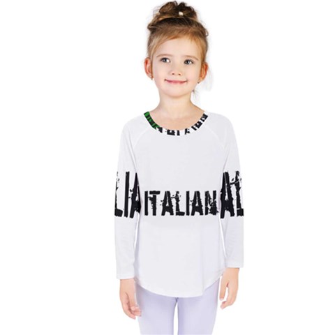 Strong Italian Energy Kids  Long Sleeve T-shirt by ConteMonfrey