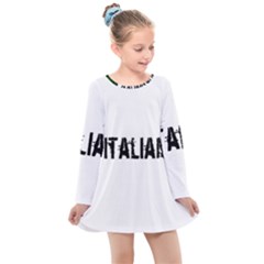 Strong Italian Energy Kids  Long Sleeve Dress by ConteMonfrey