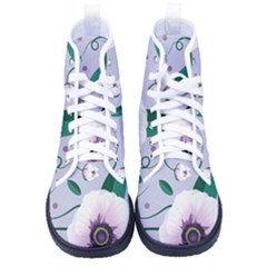 Flowers Petals Blossom Flora Kid s High-top Canvas Sneakers by Apenda