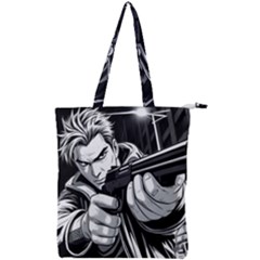 Criminal Ready For Action Double Zip Up Tote Bag by AIDreaming