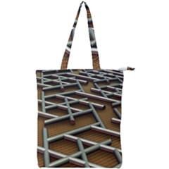 Expression Of Structure Double Zip Up Tote Bag by geonetique