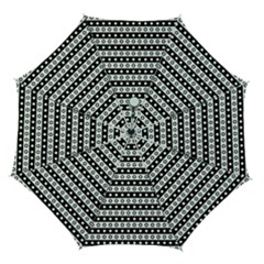 Black And White Circles Pattern Automatic Folding Umbrella With Case (medium) by ytdream