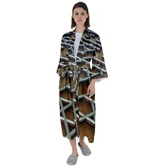 Expression Of Structure Maxi Satin Kimono by geonetique