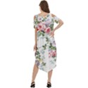 Floral Elements Peony Chinese Rose Cold Shoulder Loose Fit Dress With Pockets View4