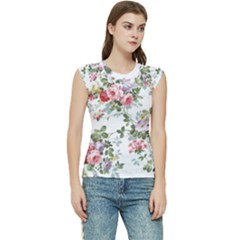 Floral Elements Peony Chinese Rose Women s Raglan Cap Sleeve T-shirt by Grandong