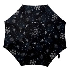 Snowflakes Snow Snowfall Snowing Hook Handle Umbrellas (medium) by Apenda