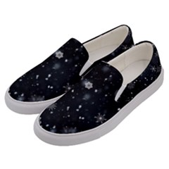 Snowflakes Snow Snowfall Snowing Men s Canvas Slip Ons by Apenda