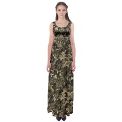 Camouflage Army Survival Uniform Empire Waist Maxi Dress by Posterlux