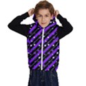 Christmas Paper Star Texture Kids  Stylish Hooded Puffer Vest View1