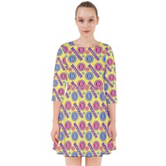 Colorful Bitcoin Pattern Smock Dress by ExtraAwesomeSauce