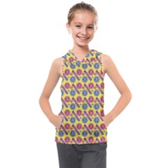 Colorful Bitcoin Pattern Kids  Sleeveless Hoodie by ExtraAwesomeSauce