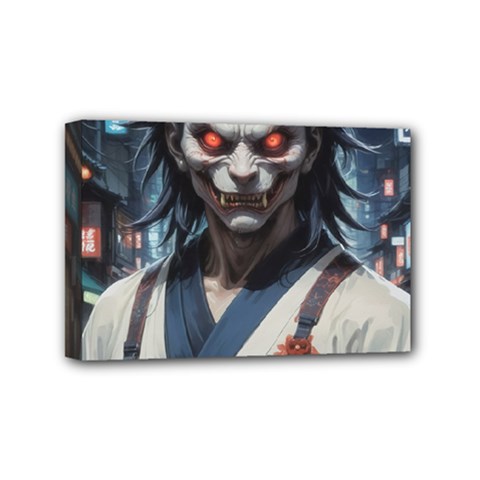 Demon Samurai Mini Canvas 6  X 4  (stretched) by AwesomeSauce