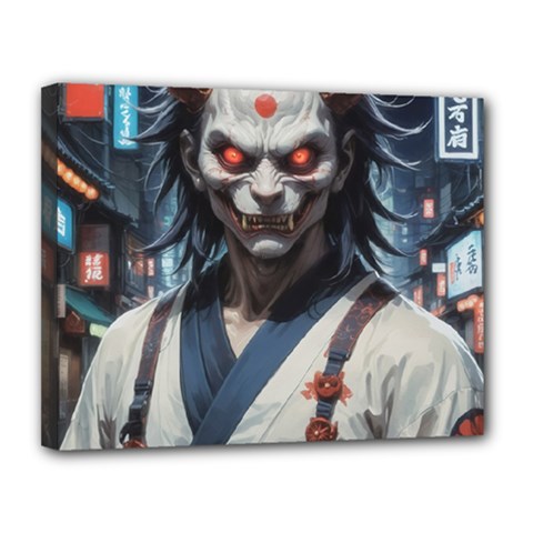 Demon Samurai Canvas 14  X 11  (stretched) by AwesomeSauce