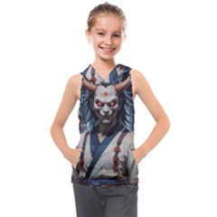 Demon Samurai Kids  Sleeveless Hoodie by AwesomeSauce