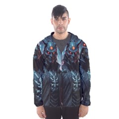 Cyberpunk Demon Samurai Men s Hooded Windbreaker by AwesomeSauce