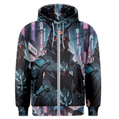 Cyberpunk Demon Samurai Men s Zipper Hoodie by AwesomeSauce