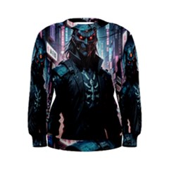 Cyberpunk Demon Samurai Women s Sweatshirt by AwesomeSauce