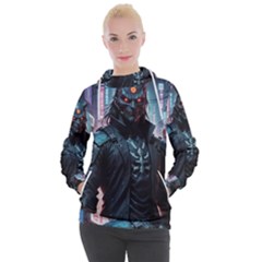 Cyberpunk Demon Samurai Women s Hooded Pullover by AwesomeSauce