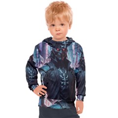 Cyberpunk Demon Samurai Kids  Hooded Pullover by AwesomeSauce