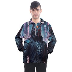 Cyberpunk Demon Samurai Men s Half Zip Pullover by AwesomeSauce