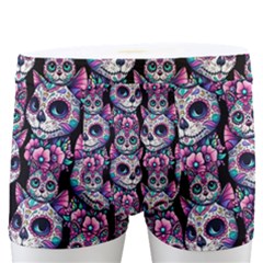 Sugar Skull Cat Pattern Men s Boxer Briefs by ExtraGoodSauce