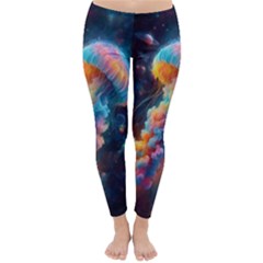 Cosmic Jellyfish Artwork Classic Winter Leggings by ExtraGoodSauce